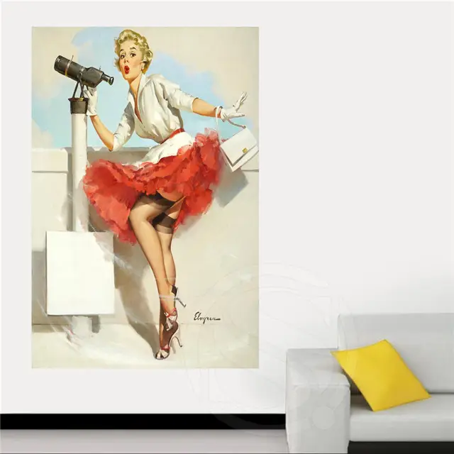 Pin Up Girl Home Decor | classic fashion custom pin up girl canvas fabric cloth poster Pin Up Girl Home Decor | classic fashion custom pin up girl canvas fabric cloth poster