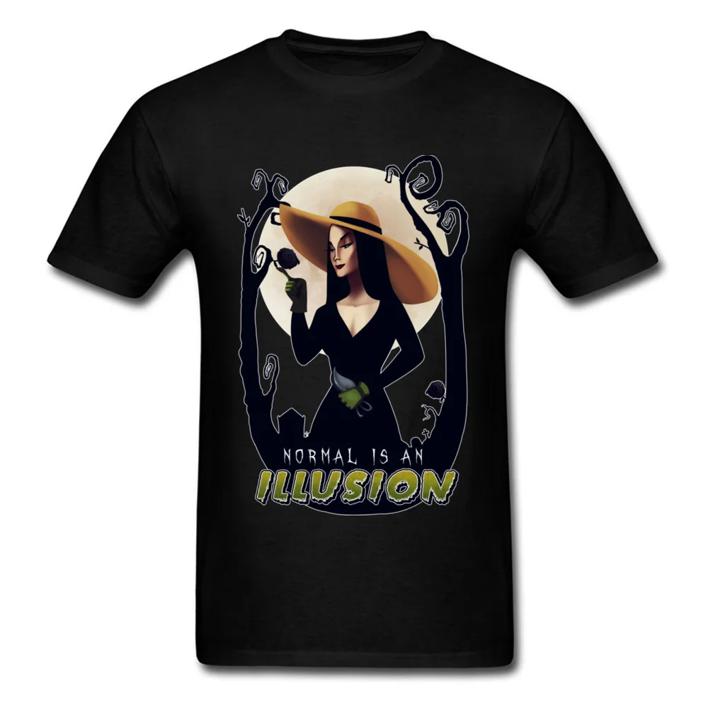 normal is an illusion 100% Cotton Funny T Shirt 2018 Short Sleeve Men Top T-shirts Cool Summer T-Shirt Round Neck normal is an illusion black
