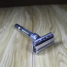 Регулируемый двойной край бритья безопасности бритвы лезвия цинковый сплав Хром горячей бритвы