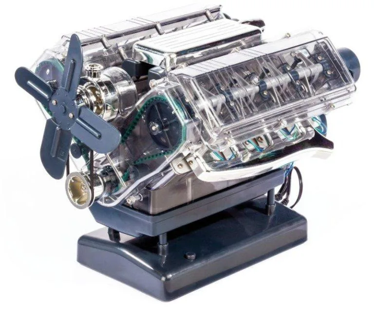Modelo de Montagem do Motor do Ponto Presente de Aniversário Transparente Visual Runnable Brinquedos v8 6 Cheap Blocos