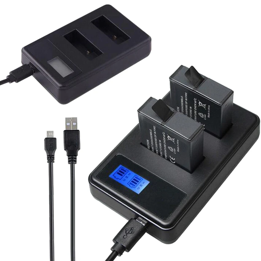 

GoPro Hero 5 GoPro Hero 6 Battery Batterie LCD Dual USB Charger For GoPro Hero5 6 Black Camera Accessories For