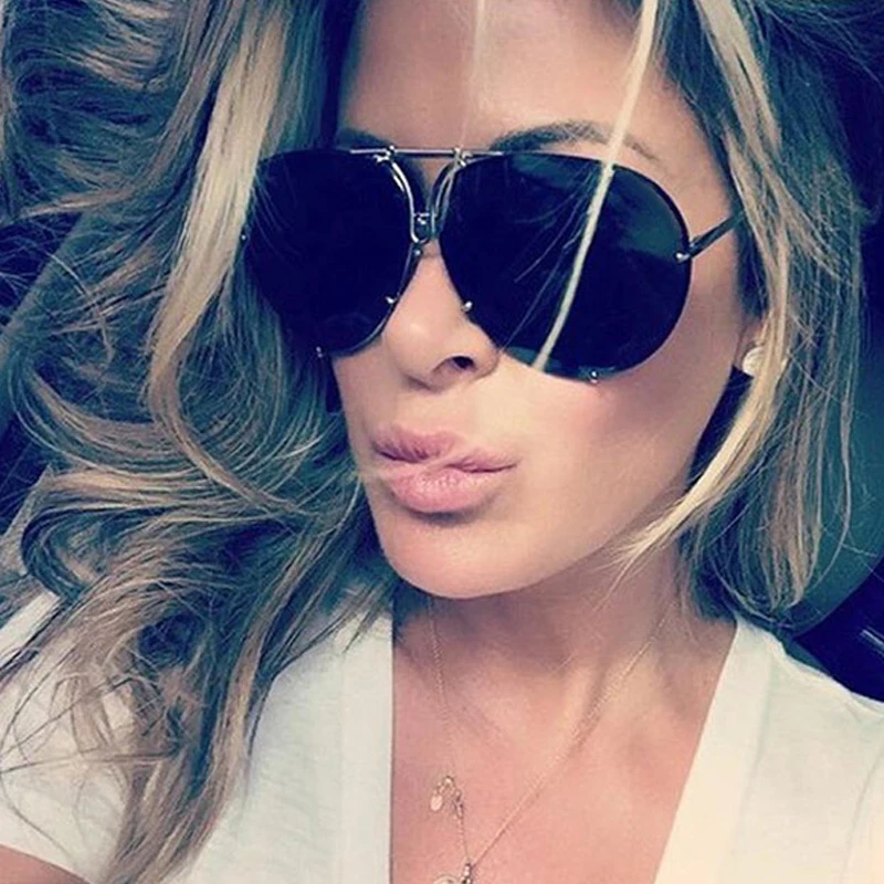 Модные круглые солнцезащитные очки больших размеров для мужчин и женщин