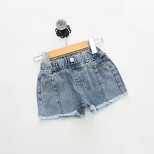 Джинсовые шорты для девочек новые летние детские джинсовые разогревающие штаны
