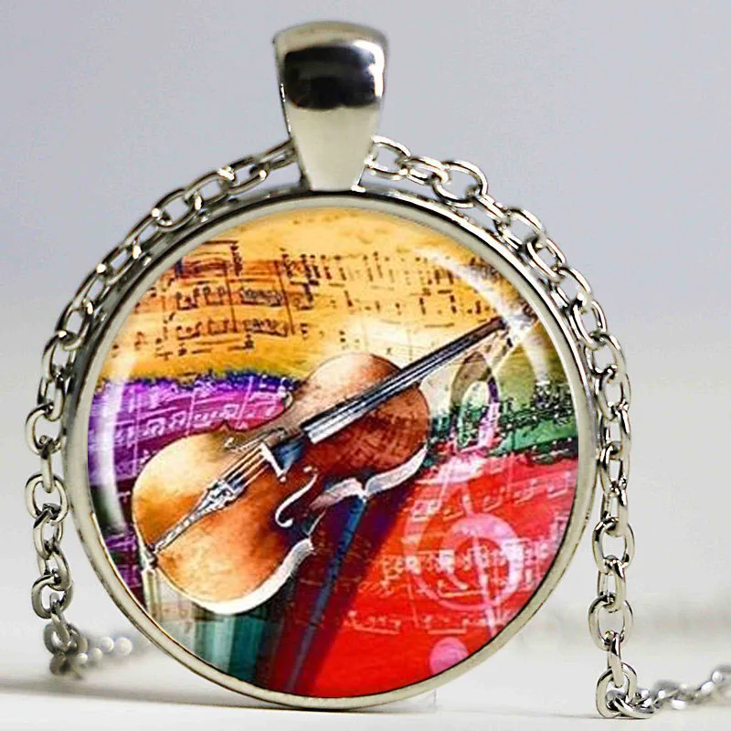 Violin Jewelry Pendant, Resin Charm, Musical Instrument Art, Musician