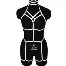 Лямочный предохранительный пояс женские короткие топы панк готический ноги пояса с резинками Отрегулируйте эластичную танцевальную вечернюю одежду Женский комплект нижнего белья