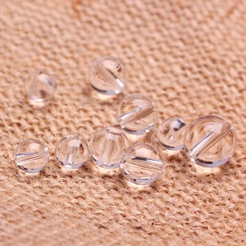 

500 pieces/lot New Arrival Round Crystal Glass Loose Transparent Beads 6MM free Shipping Wholesale