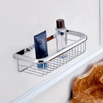 

AUSWIND Modern Silver Polishing Square Net Towel Rack All Copper Thickening Base 30 Cm Wall Mount Bathroom Accessories Tw10