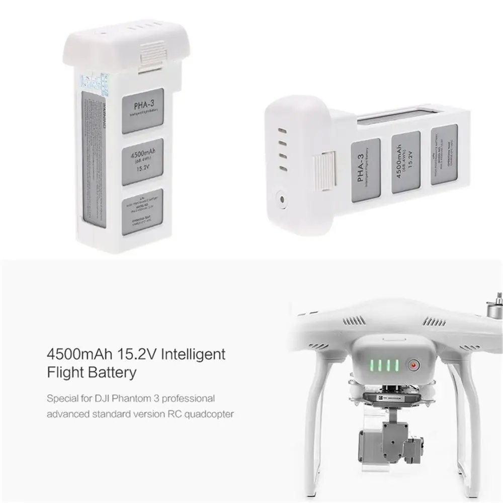 Najtaniej 15.2V 4500mAh standardowa inteligentna bateria lipo o dużej pojemności bateria do drona do DJI Phantom 3 Standard Professional Advanced