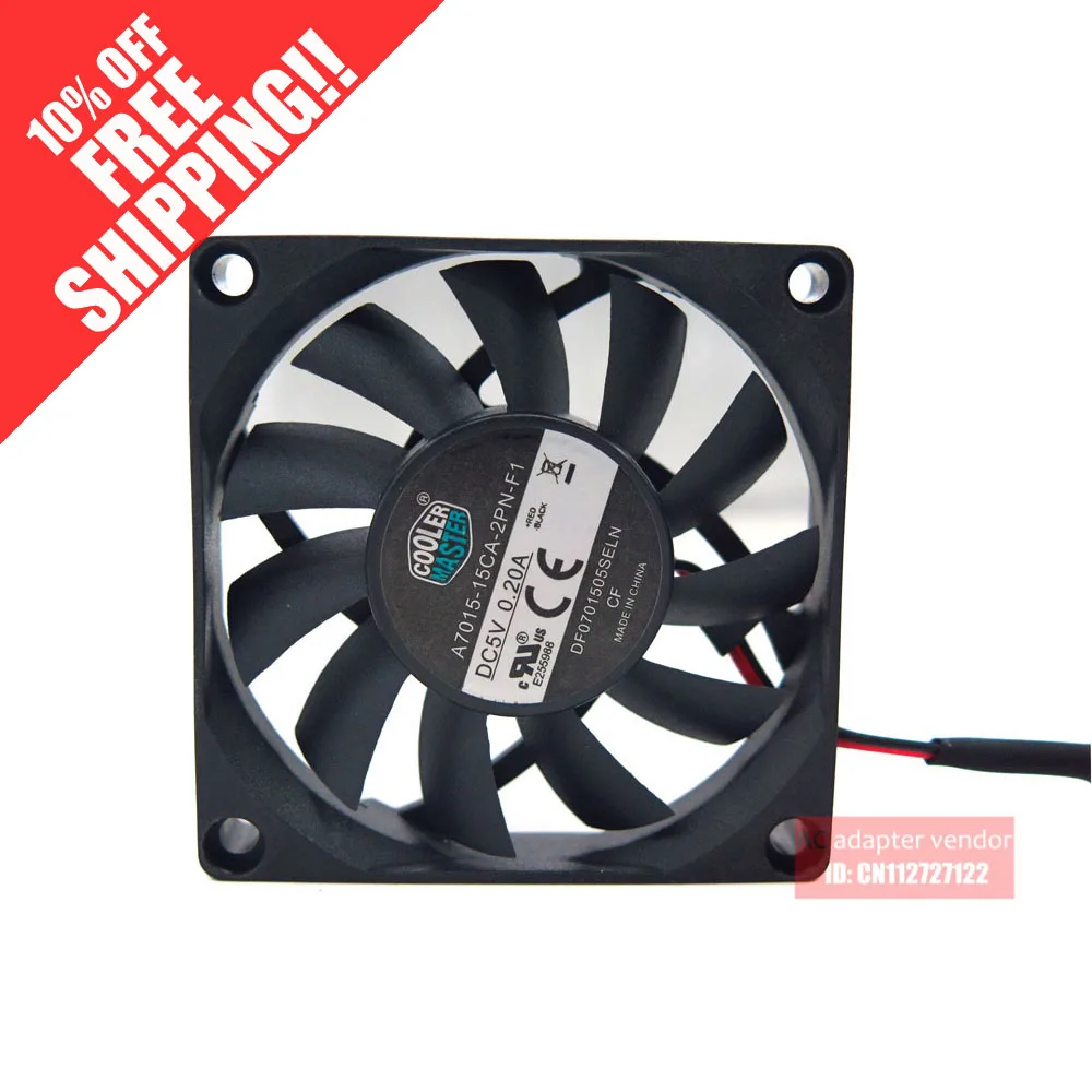 Новый Cooler Master 7 см бесшумный охлаждающий вентилятор 7015 |cooling fan|cooler master7cm fan |