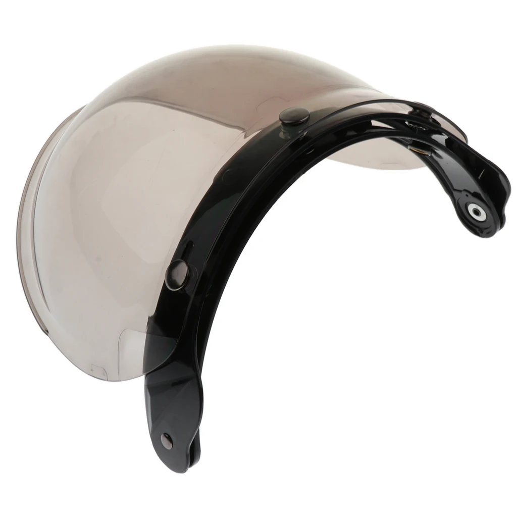 Universal Bubble 3-Snap Motorcycle Helmet Visor Flip Up Face Shield Lens Plain Adjust Height Flip Up Design