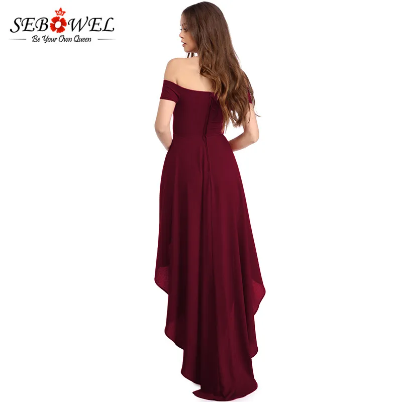 Burgundy-High-Low-Hem-Off-Shoulder-Party-Dress-LC61437-103-2