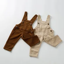 Г. Осенние новые детские вельветовые хлопковые комбинезоны на подтяжках для мальчиков и девочек Универсальный Детский комбинезон, штаны, От 1 до 6 лет