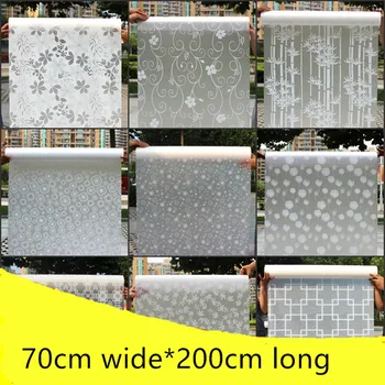 

70cmx200cm Opaque Thick Frosted Cellophane Windows Film Shade Glass Stickers Toilet Bathroom Sliding Doors Glass Decorative Film