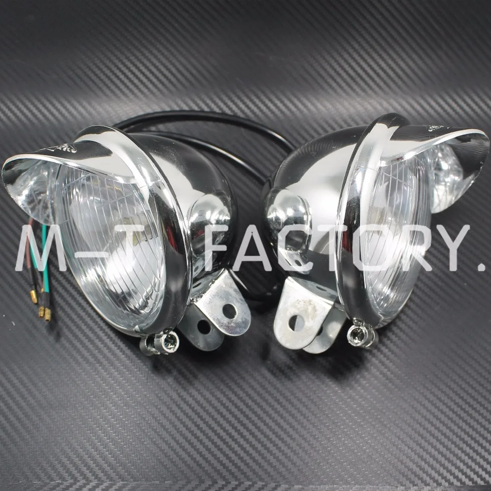 1 пара хромированных противотуманных фар для мотоцикла универсальная фара DC12V