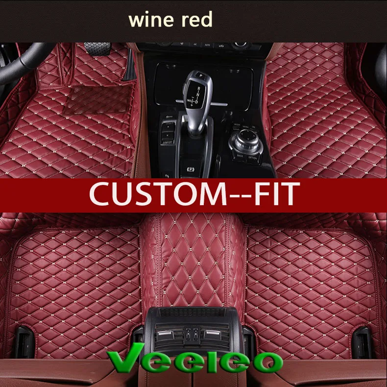 Veeleo 6 Colors Car Floor Mats For Volvo S90 2016 2018 Leather