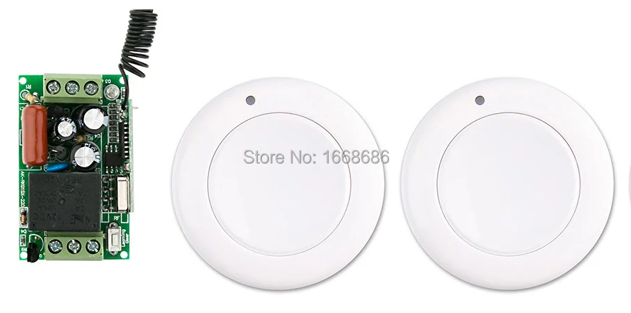 

New AC220V 1CH 10A RF Wireless Remote Control Switch System receiver & 2*White wall Panel Sticky relay Remote Smart Home Switch
