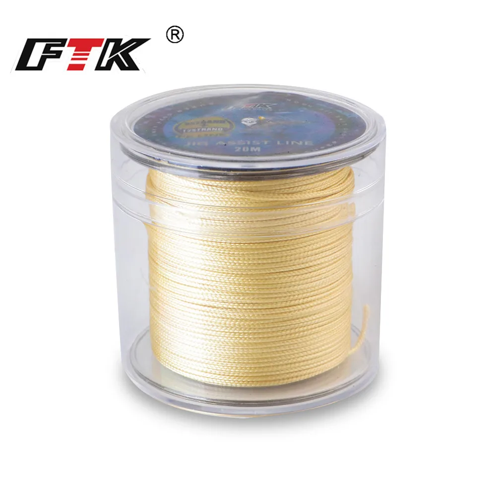 FTK NEW 20M 12+8 Strand PE jig assist line Fishing cord 210-390LB 1mm Multifilament Fishing PE Braided Wire line