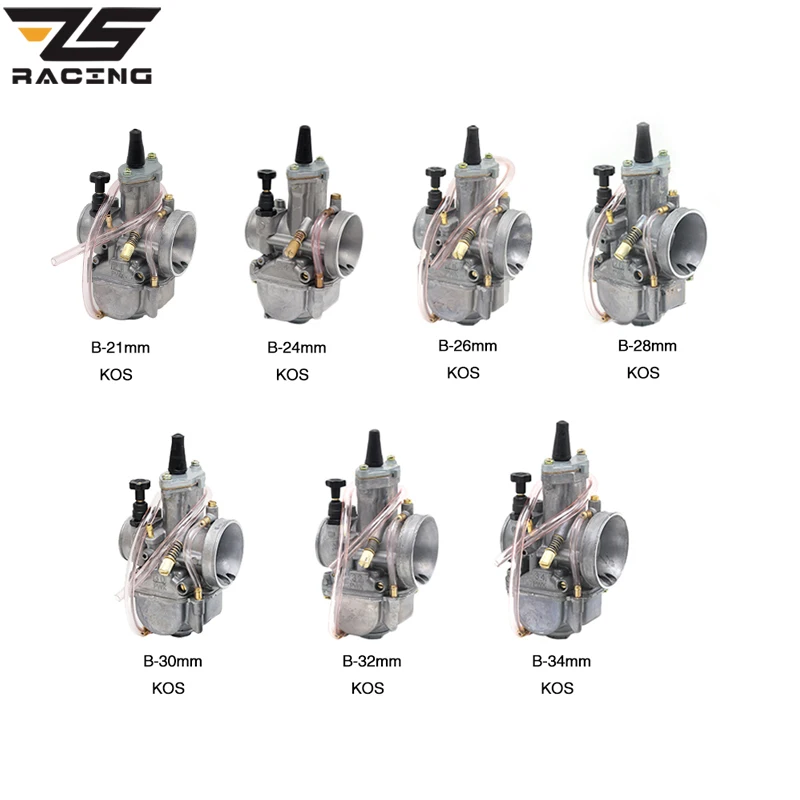 ZS гоночный Универсальный KOSO PWK 21 24 26 28 30 32 34 мотоцикл Карбюратор с силовой струей