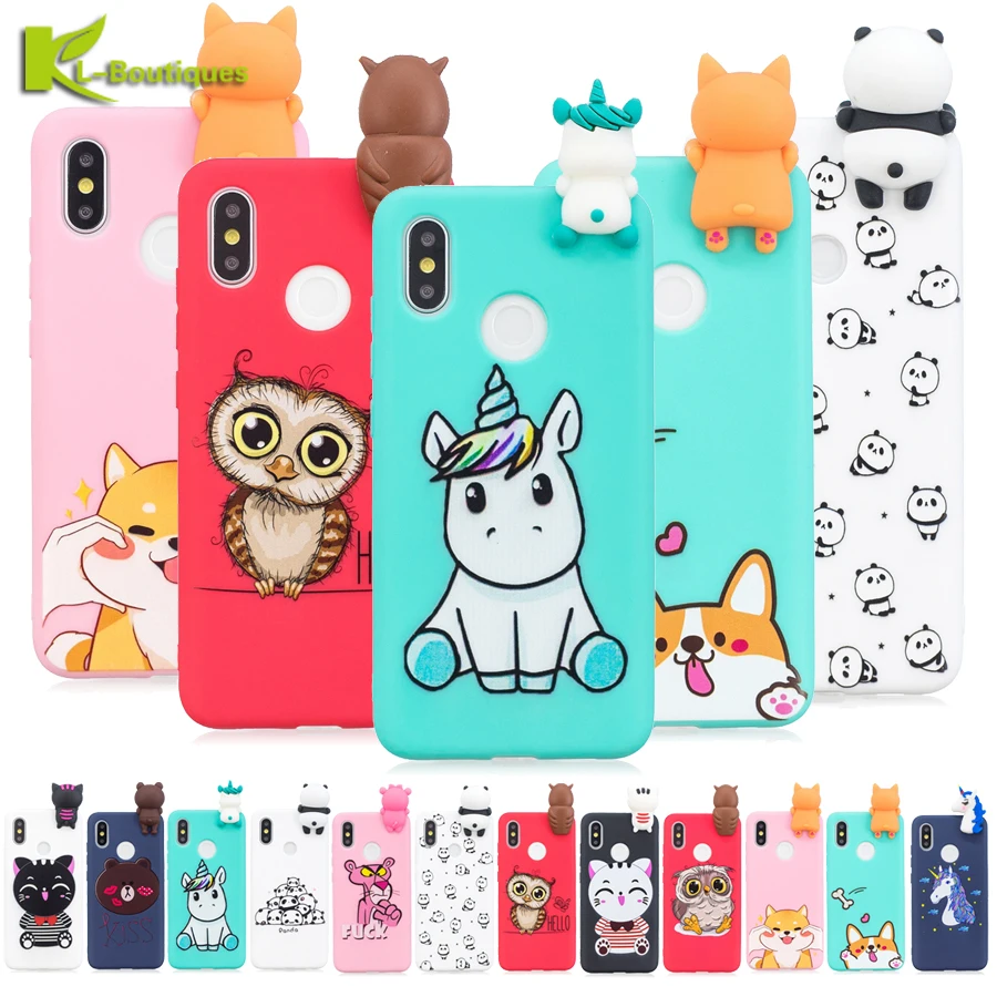 

Xiaomi 8 Case on for Xiaomi Mi 8 Cover for Xiomi Mi 8 Mi8 Funda 3D Cartoon Unicorn Soft TPU Silicone Protector Phone Cases Coque