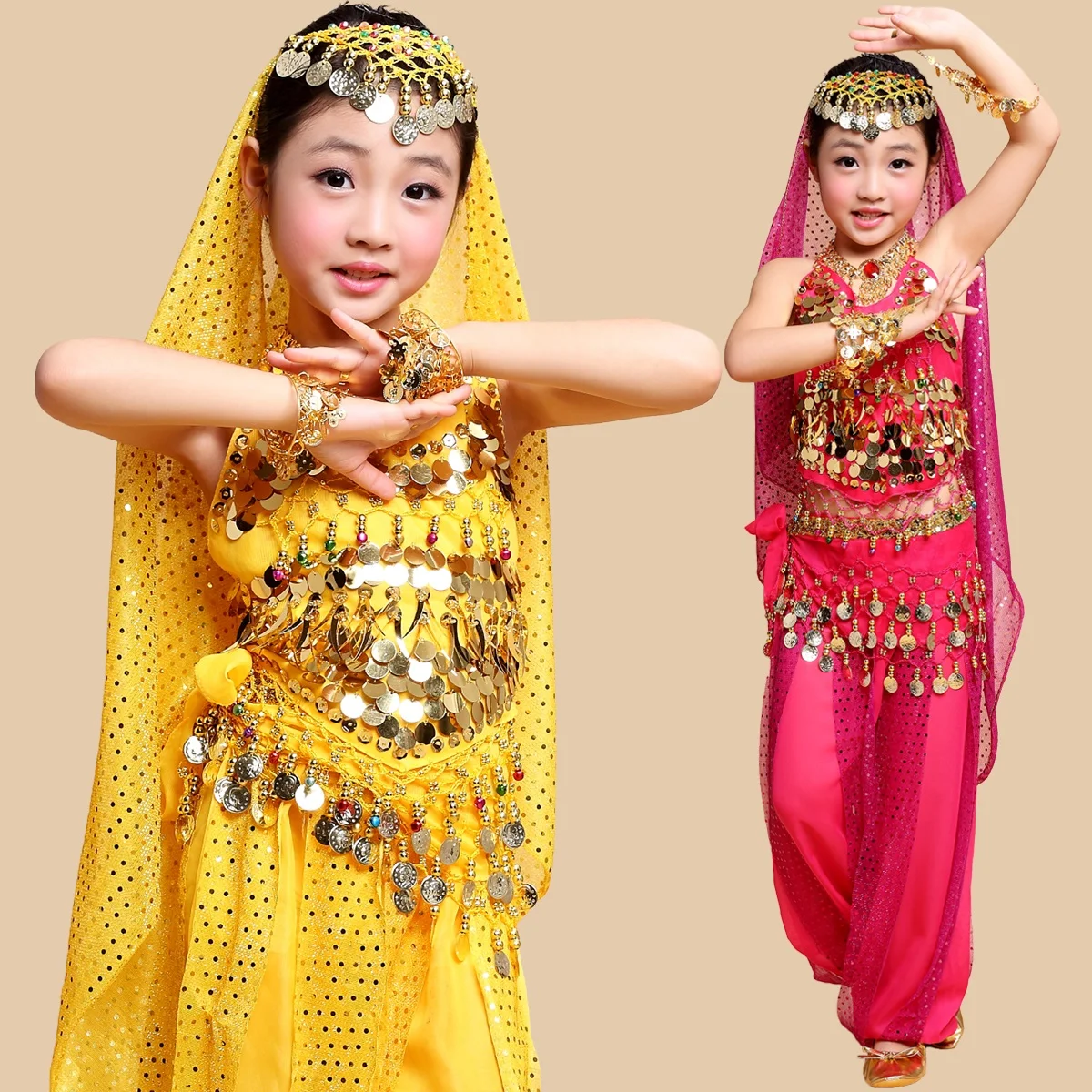 

bellydance oriental costumes children belly dance costume top pants set grils indian sari clothing clothes bollywood for kids