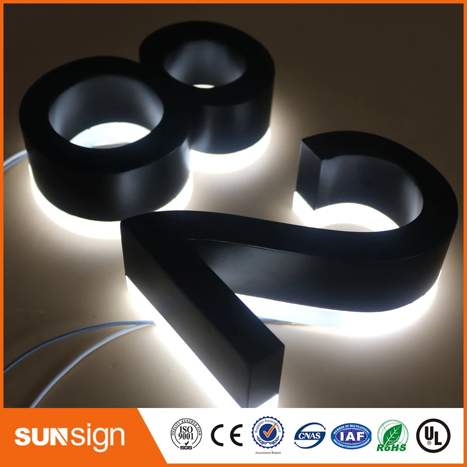 

Factory Outlet outdoor advertising backlit Stainless steel led letter signs