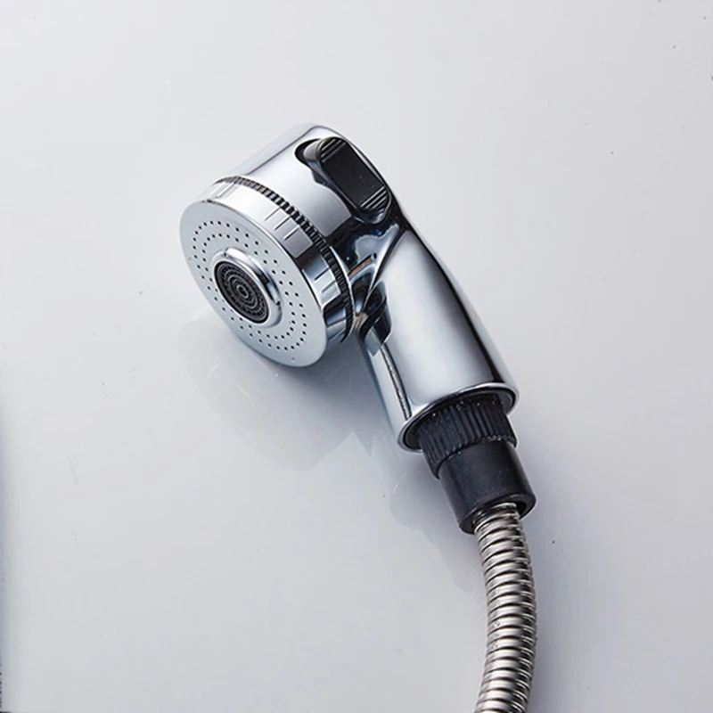 Хром латунь вытащить Ванная комната смеситель холодной и горячей воды смеситель Одной ручкой на одно отверстие гибкий кран мытье волос