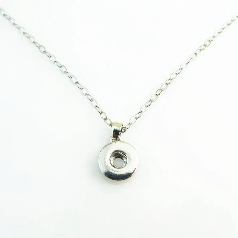 12mm snap button necklace 10pcs silver snap pendant for DIY snap