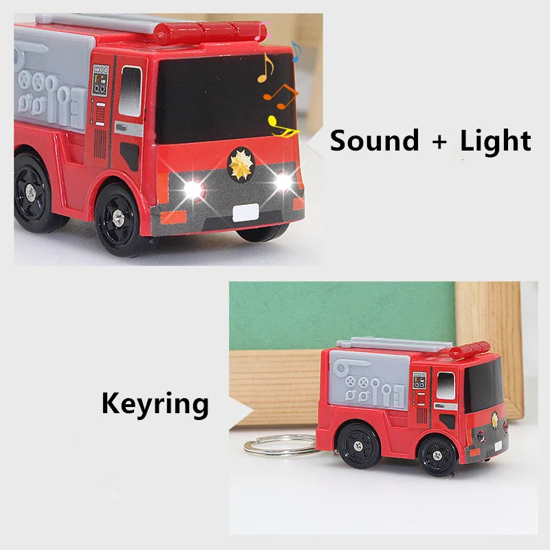 Пожарный грузовик светодиодный брелок со звуком, пожарная машина фонарик брелки, Inferno автомобильные брелки