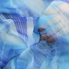 150 см* 100 см качество 30D шифон китайской живописи тушью стильное платье ткани шелковый шарф сезон весна-лето текстиля дым