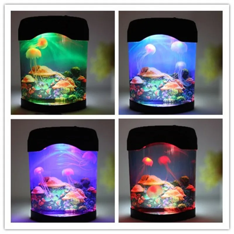 

FENGLAIYI Colorful Jellyfish Aquarium Swimming Aquarium Lights Home Decoration Aquarium LED Nightlight Mood Ambiance Lamp