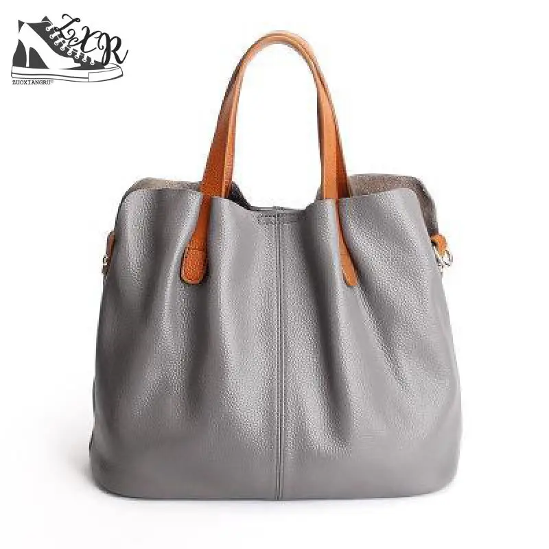 

Zuoxiangru Women Genuine Leather Handbags Tide Europe Fashion First Layer Of Cowhide Women Bag Hand Diagonal Cross Package