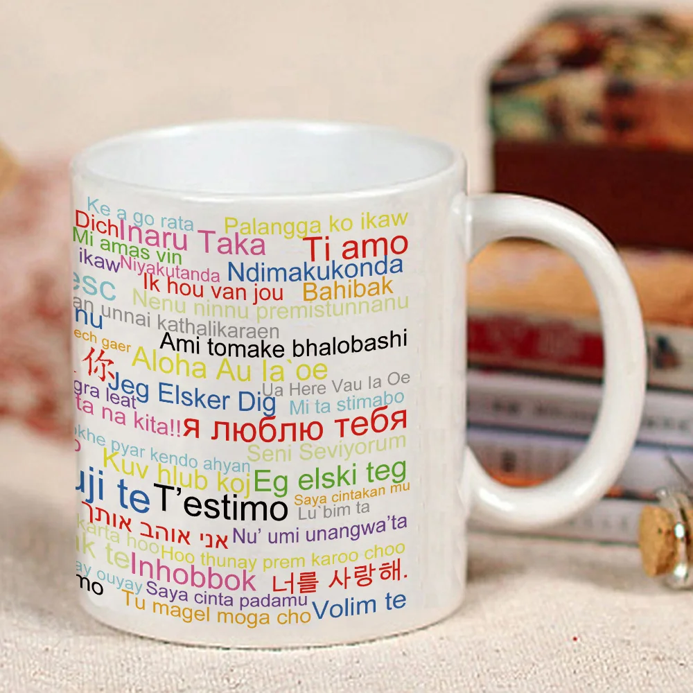 100 языков I Love You Романтическая любовь кофейная кружка день Святого Валентина