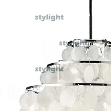 DIY Shell Pendant Lamp Diameter 38cm Shell lamps Fun 3 Circles seashell chandelier lights FUN pendant modern chandelier