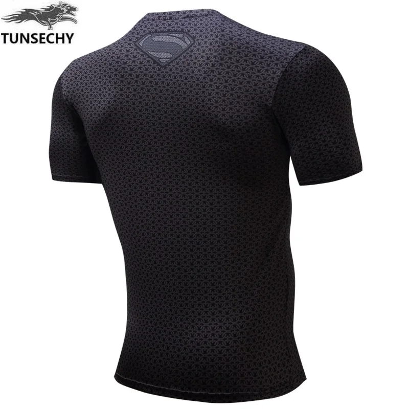 سوبرمان 3D المطبوعة تي شيرت الرجال ضغط قمصان قصيرة الأكمام مضحك تأثيري زي اللياقة البدنية الجسم بناء الذكور نجوم النادي الأهلي قمم