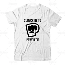 Подпишитесь на Pewdiepie футболка Pewdie Pie Brofist забавная рубашка