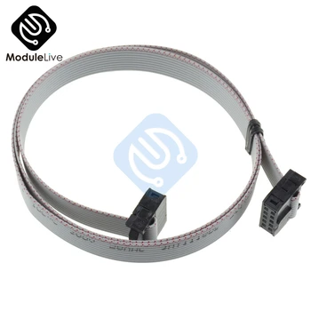 

70CM 10 Pin USB ASP ISP JTAG AVR wire 10P IDC Flat Ribbon DATA Cable 2.54mm Connector