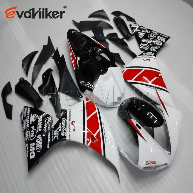 

motorcycle bodywork kit for YZFR1 2009 2010 2011 2010 white black YZF R1 09 10 10 ABS plastic motor Fairings kit H2
