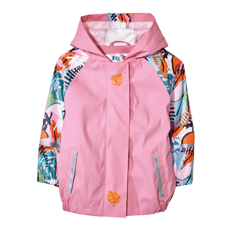 Весенняя детская верхняя одежда плащ-дождевик для мальчиков из искусственной кожи Водонепроницаемый ветрозащитный дышащий куртки пальто для девочек