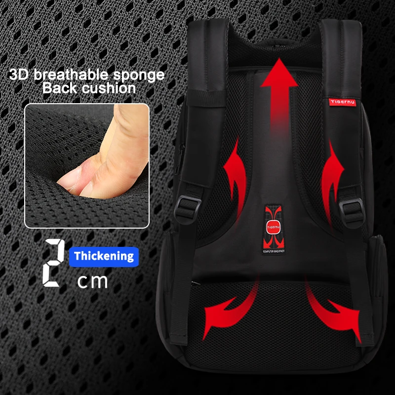  Tigernu Brand Nylon Waterproof Anti theft 15.6