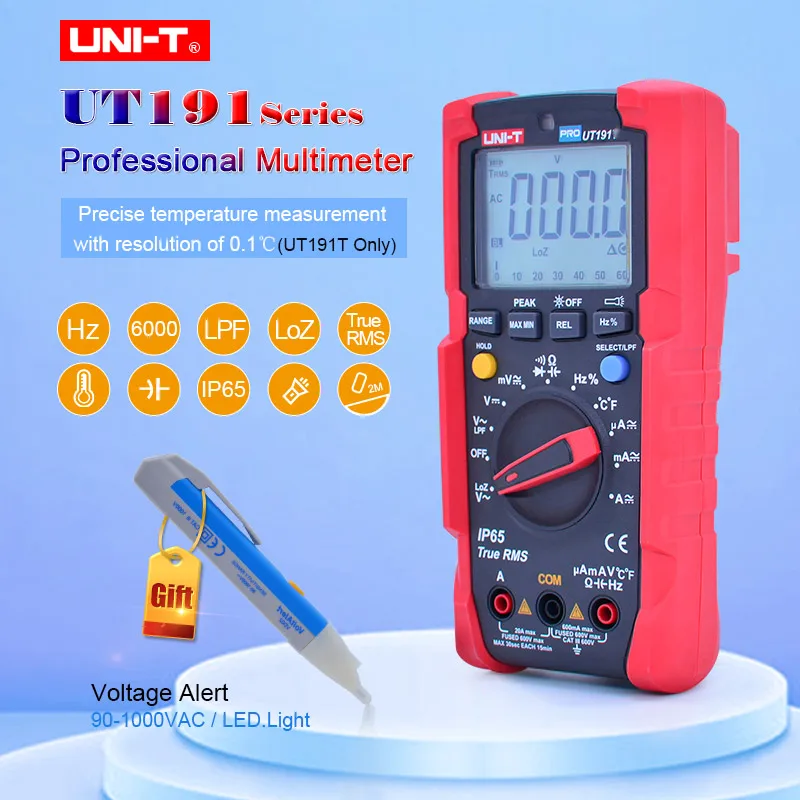 Профессиональный цифровой мультиметр UT191E/UT191T истинное среднеквадратичное
