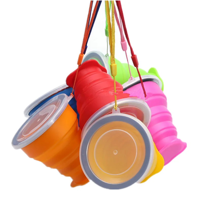 

New Fashion Travel Silicone Retractable Folding Cup Outdoor Telescopic Collapsible Cups Telescopic Collapsible Cups