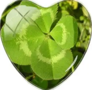 TAFREE зеленый четырехлистный клевер изображения в форме сердца 25 мм DIY стеклянный кабошон подвески для брелоков ожерелье кулон ювелирных изделий - Цвет: HP215 4