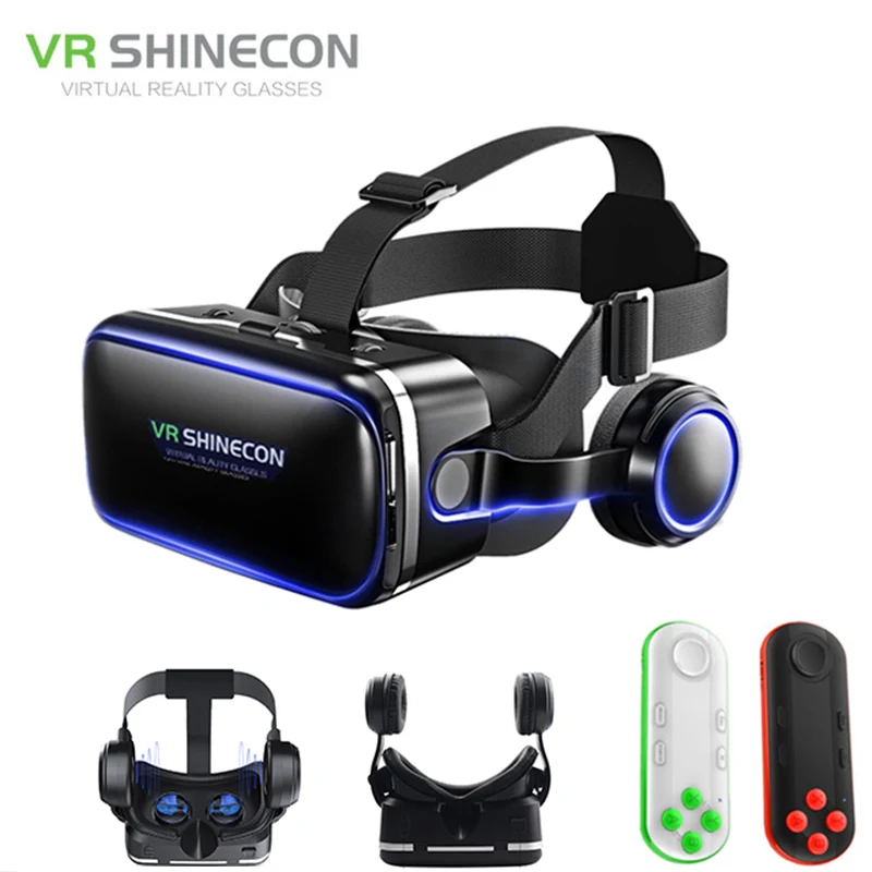 VR Shinecon 6,0 G04E VR очки Google Cardboard 3D очки виртуальной реальности Гарнитура головное крепление для 4,7-6,2 дюймового смартфона