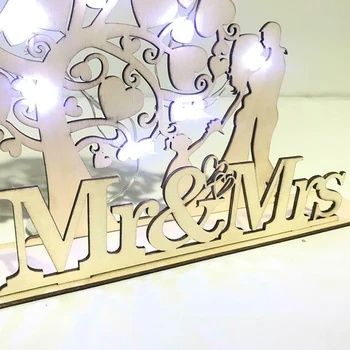 

Creative Wedding Decoration Chocolate Cabinet Wooden DIY Drawer LED Countdown Desktop Decoration Wedding Party Ornament 2019