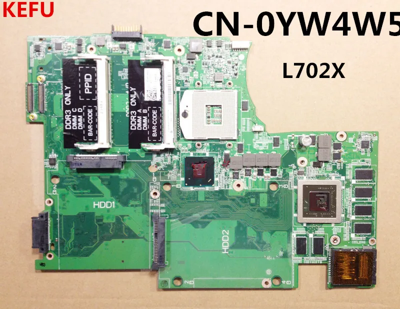 KEFU для DELL L702X материнская плата ноутбука DAGM7MB1AE1 CN 0YW4W5 тестирование Быстрая