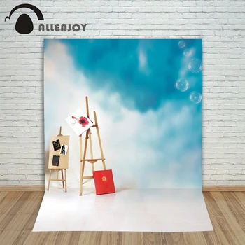 

Allenjoy photography backdrops Drawing board blue bubbles children photography backdrops photocall background for photo studio