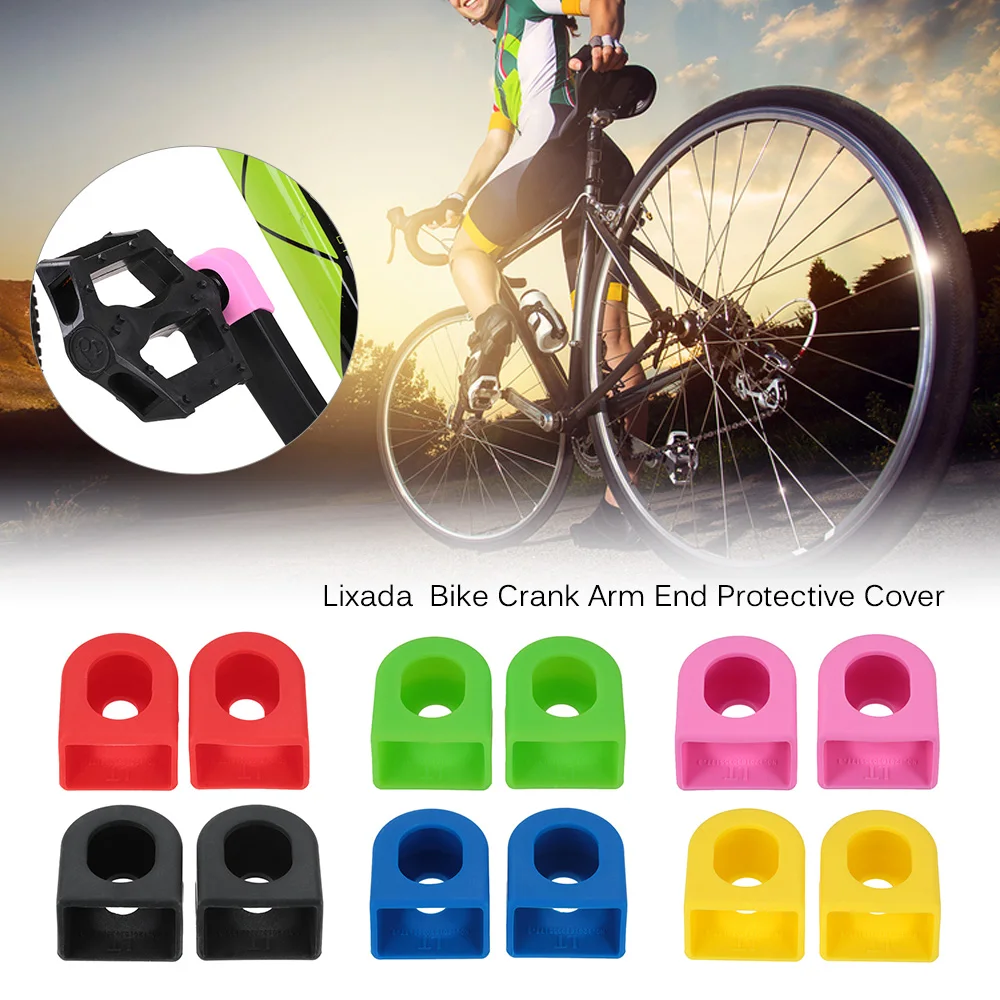 

Lixada 1 Pair of Bike Crank Arm End Crankset Cover Protective Sleeve Cap Silicone Wear Resistant for Road Bike MTB Folding Bike