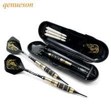 Новинка Высокое качество 3 шт./1 комплект Профессиональные 18 г никелированные медные дротики с Сплав Латунь Дартс тело нейлоновые дротики костюм qenueson