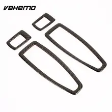 Vehemo Автомобильная Дверь Окно Наклейки на фальшпанели Автомобильная дверь окно переключатель украшение двери автомобиля оконный переключатель крышка из углеродного волокна