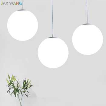 

Modern led pendant light simple white glass ball pendant lamp personality restaurant balcony aisle staircase led light fixtures